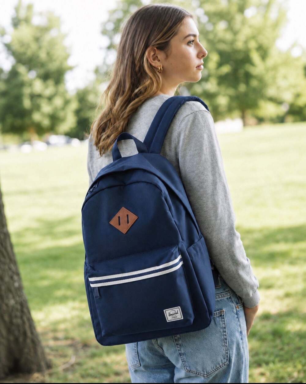Herschel Heritage Backpack Peacoat Navy Laptop School Travel Unisex